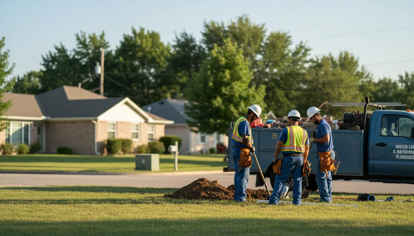 Residential water line and bathroom plumbing service in Baring, MO
